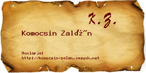 Komocsin Zalán névjegykártya